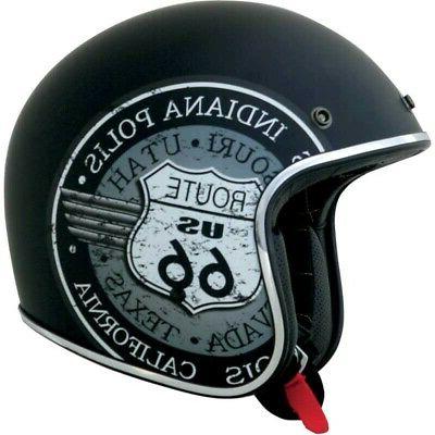 casque jet moto fx76 vintage route 66