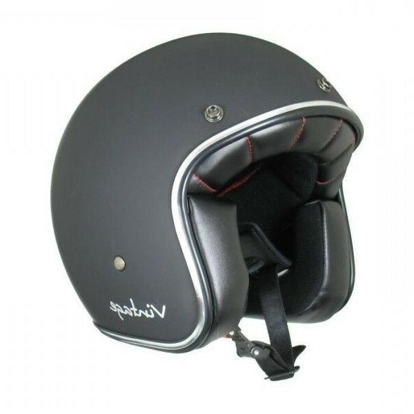 casque jet vintage noir mat xs 53