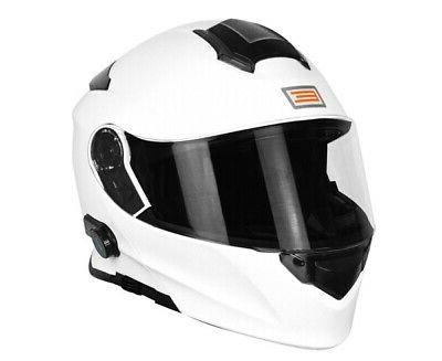 casque modulaire delta avec bluetooth blanc integre