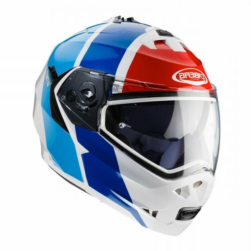 casque moduler moto duke impact blanc rouge
