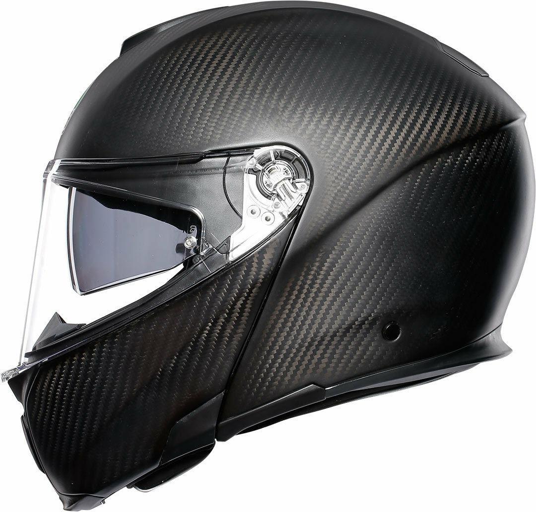 casque moduler moto sport modulaire matt carbone