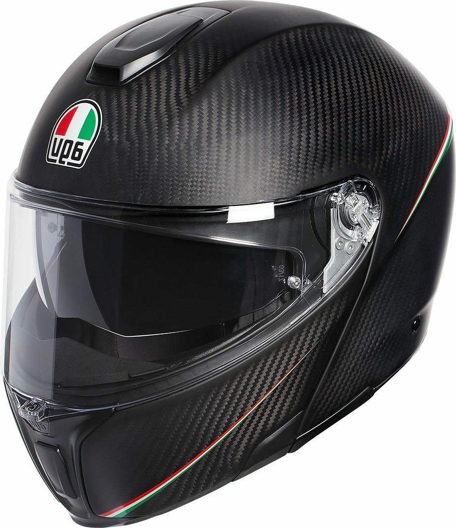 casque moduler moto sport modulaire tricolor carbone