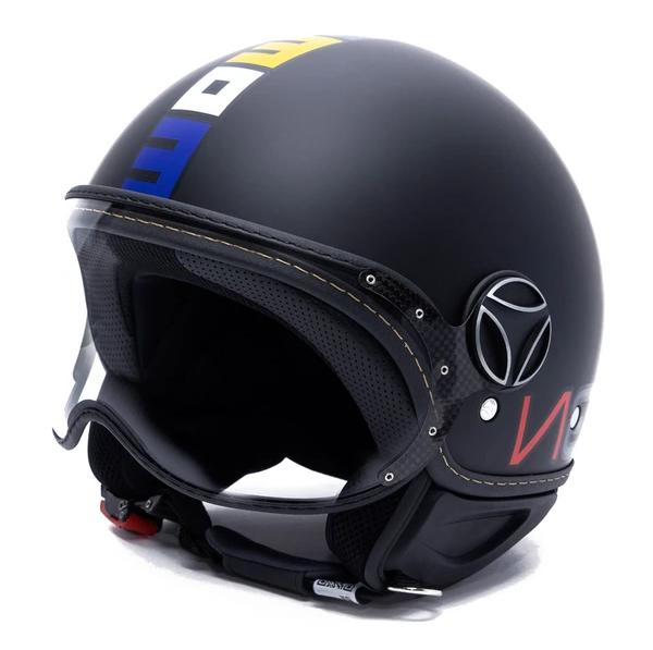 casque momo design fighter classic black multicolore