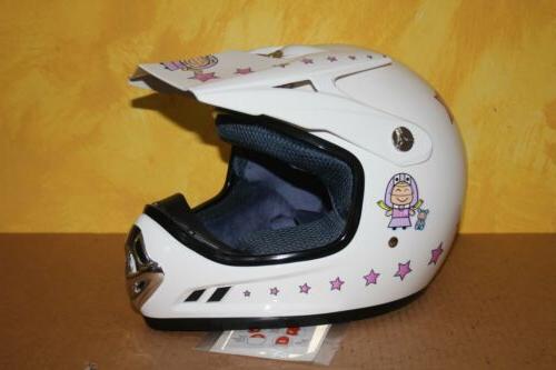 casque moto cross uride hytrack fille blanc