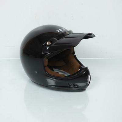 casque moto cross vintage brad glitter black