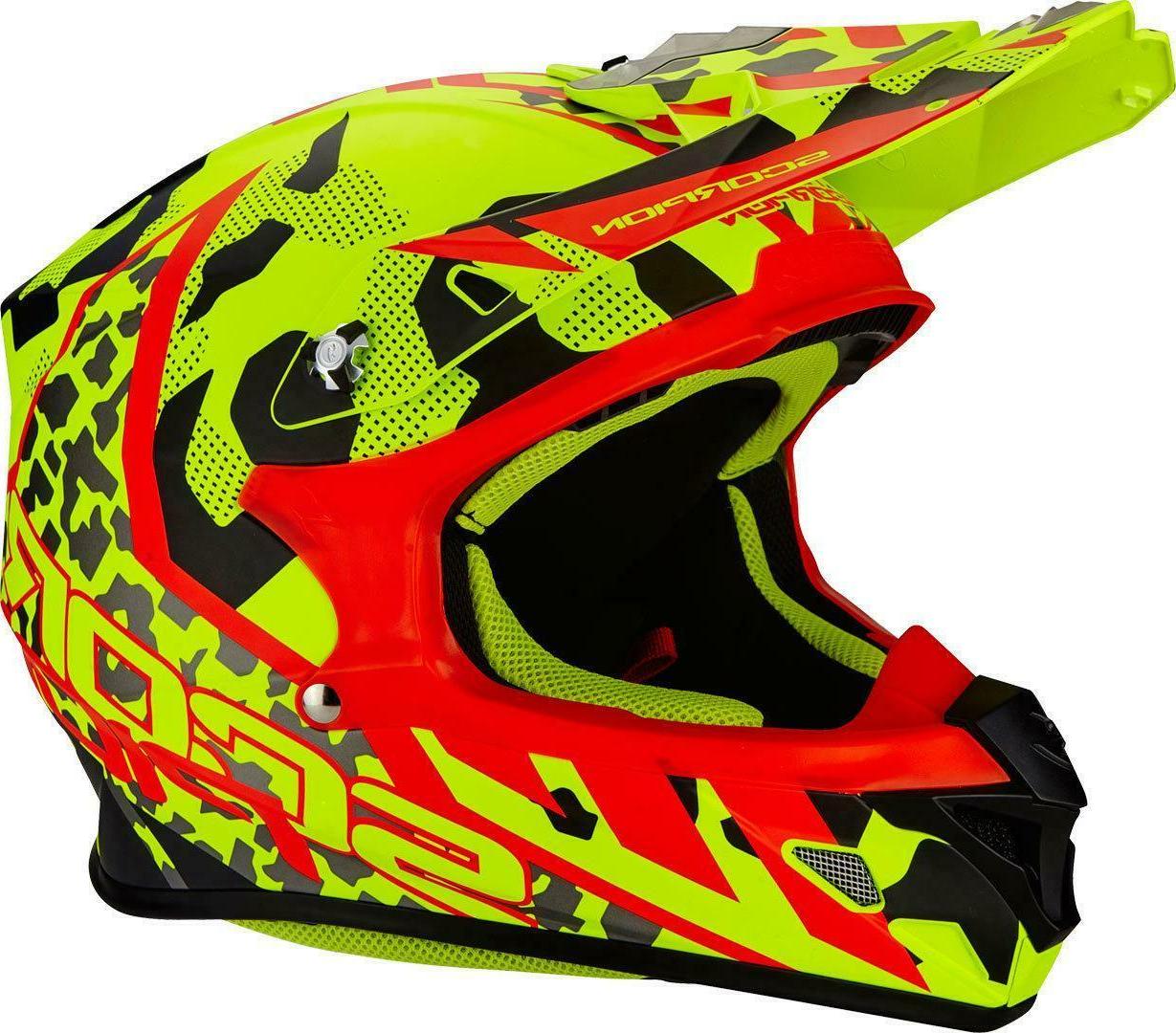 casque moto cross vx21 furio 3ny jaune