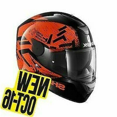 casque moto d skwal hiwo noir orange