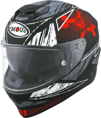 casque moto integral stellar phantom noir rouge