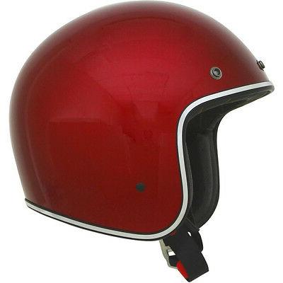 casque moto jet apple candy rouge type