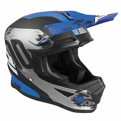 casque moto motocross atv cross shadow bleu