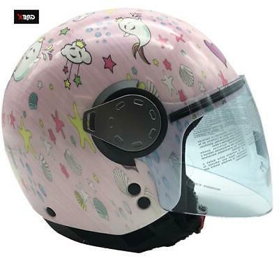 casque moto scooter jet petite fille en