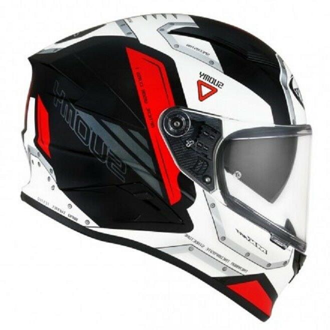 casque moto star controle airplane noir blanc