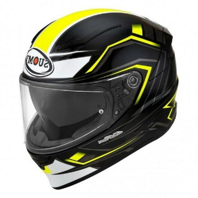 casque moto star controle lueur black yellow