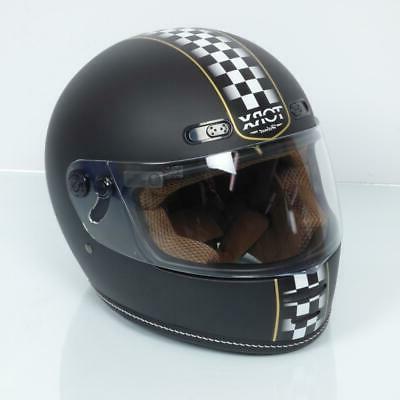 casque moto vintage barry legend racer black