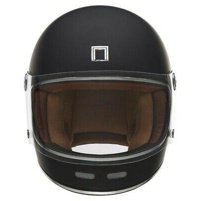 casque revenge noir mat moto vintage fibre