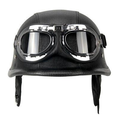 demi casque de moto avec lunettes xl