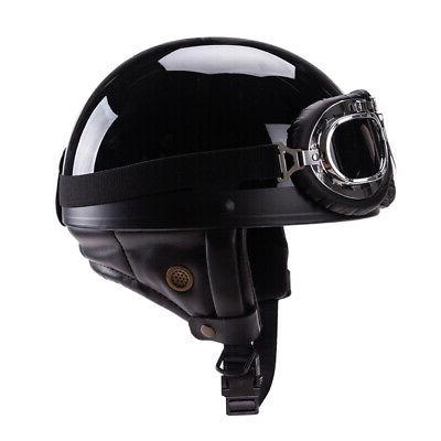 demi casque de style allemand avec lunettes