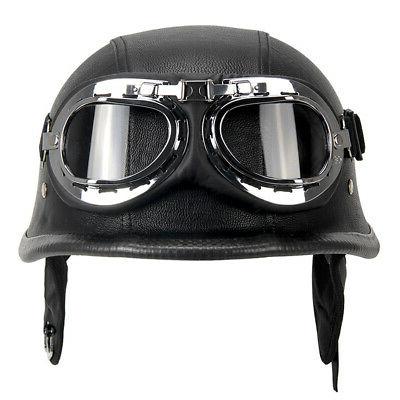 demi casque moto pour femmes hommes cuir