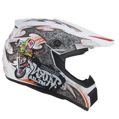 enfants casque cross mejia blanc mat casque