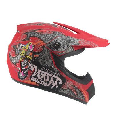 enfants casque cross mejia matt red casque