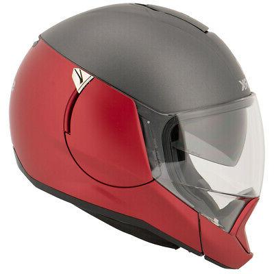 evojet rouge gris moto modulable casque classe