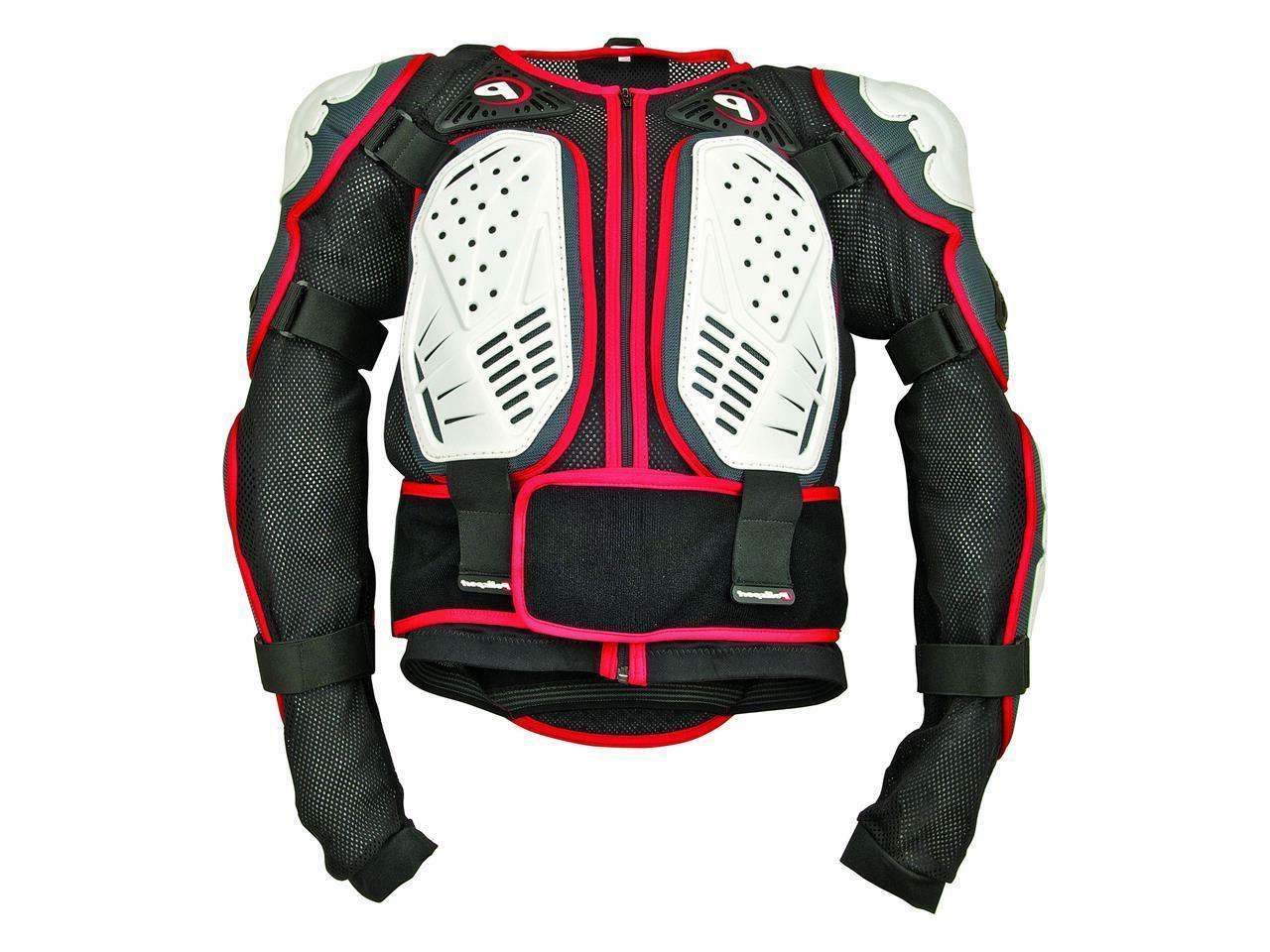 gilet integral polisport blanc noir rouge adulte