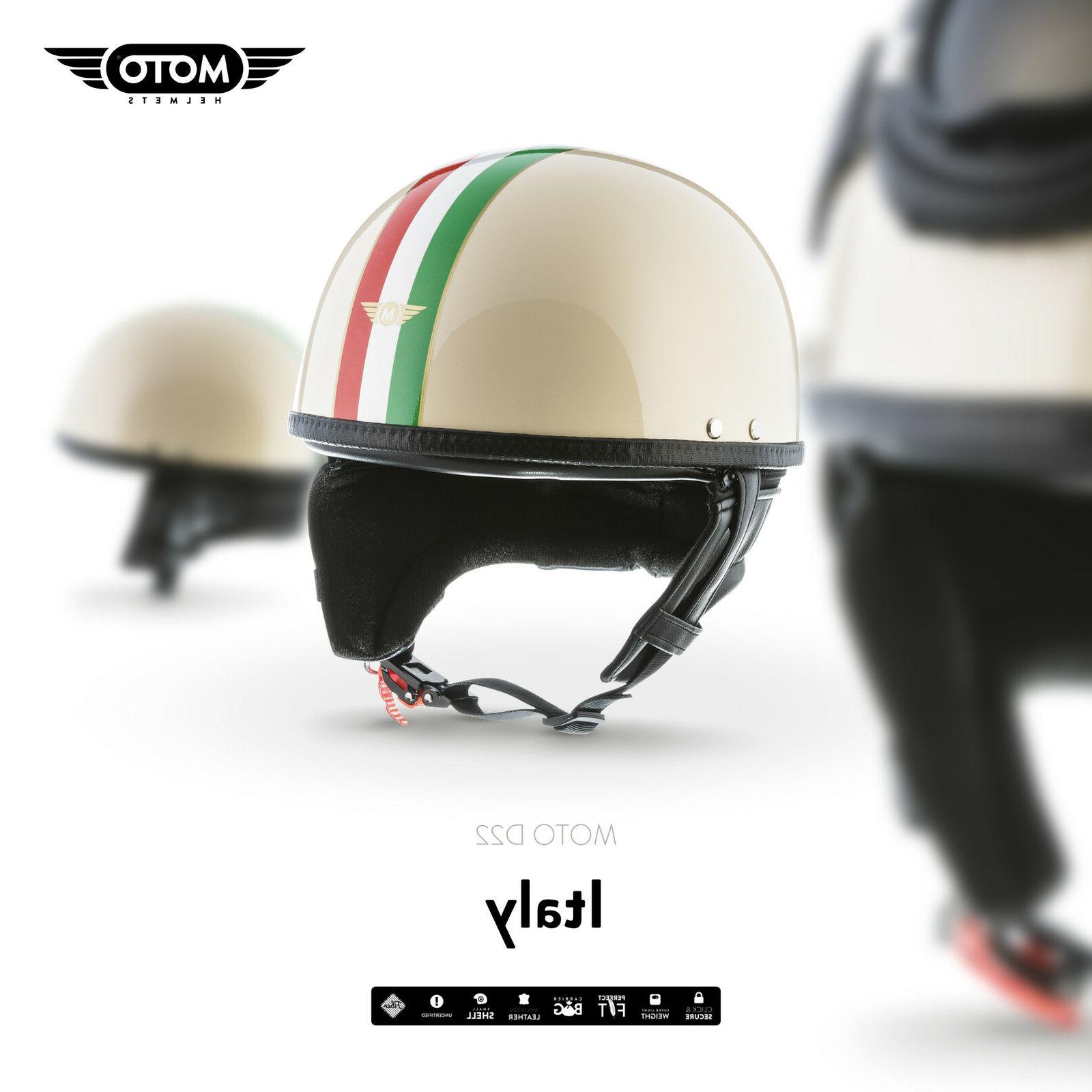 moto d22 italy creme casque demi jet