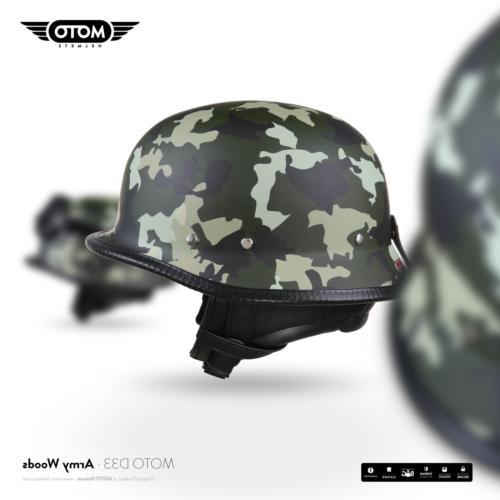 moto d33 army w casco demi jet