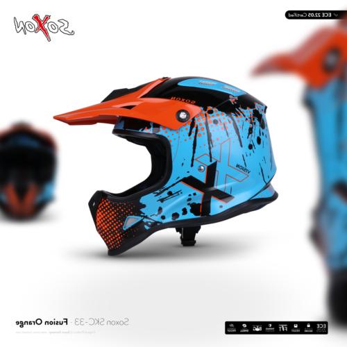 soxon skc 33 fusion orange enfant casque
