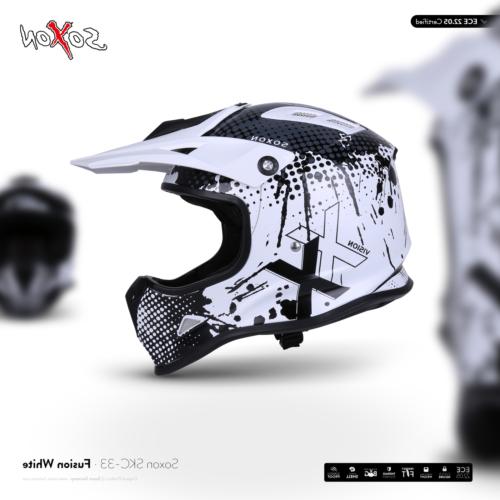 soxon skc 33 fusion white enfant casque
