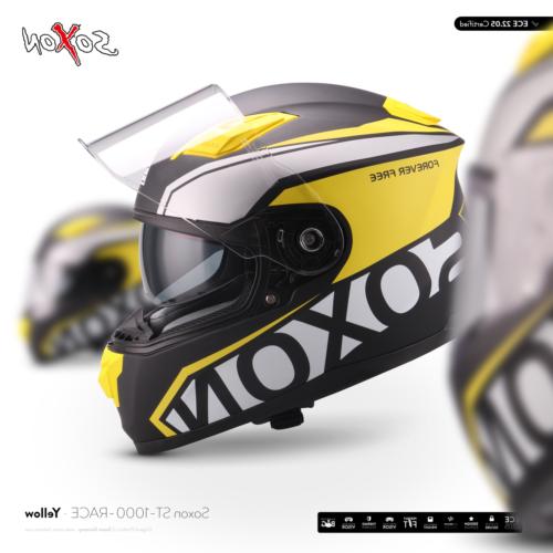 soxon st 1000 race yellow casque de