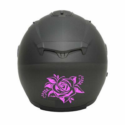 sticker autocollant rose casque moto scooter velo