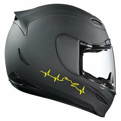 sticker battements coeur jaune fluo fluorescent casque