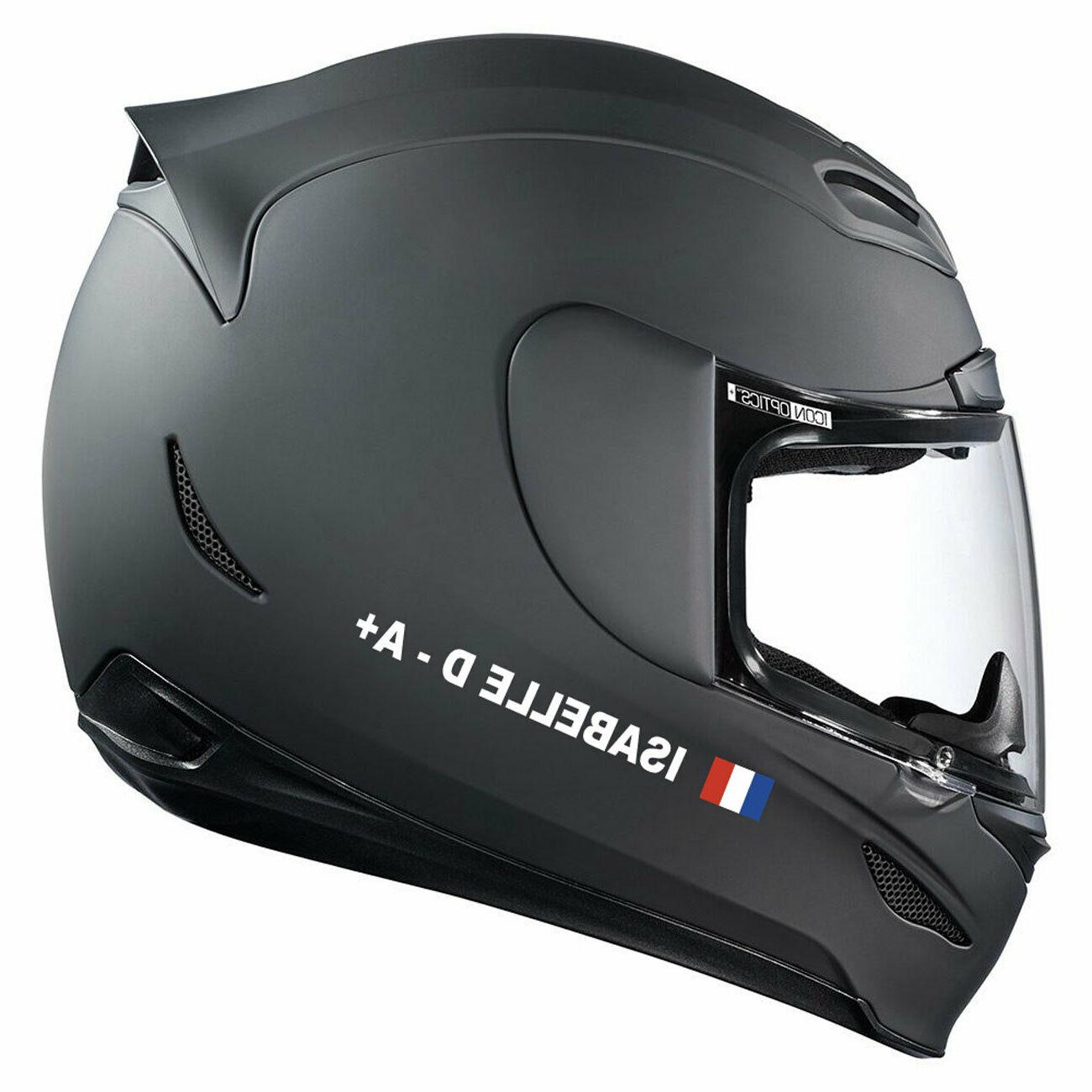 sticker casque identite groupe sanguin personnalise moto