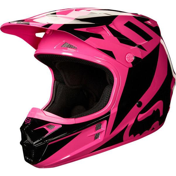 v1 course motocross mx casque rose enduro