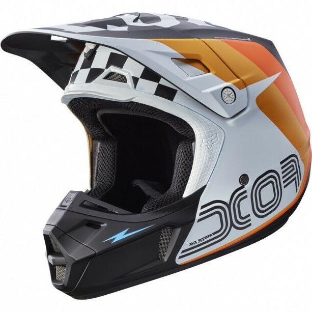 v2 rhor motocross mx casque blanc enduro