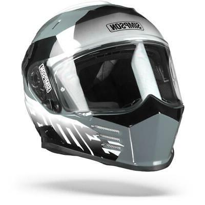 venom army noir gris blanc casque moto