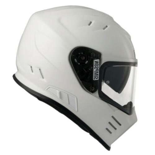 venom moto integral touring casque blanc solide