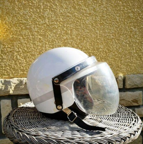vintage casque moto polycarbonate visiere bombee taille
