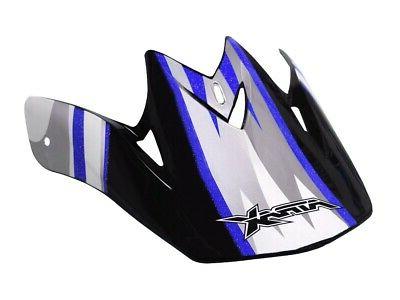 visiere casque moto cross enfant bleu