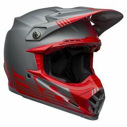 -9 Flex Louver Homme Casque Pour Moto - Matte Grey Red
