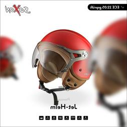 Vespa Casque Demi-jet Scooter Pilote - Soxon Sp-325 Glossy R