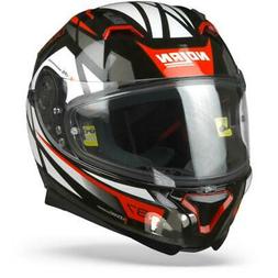 Nolan N87 Originality 065 Noir Blanc Gris Rouge 65 - Casque 