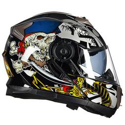 Casque Awesome Complet Visage Rue V&eacute;lo Moped Sportbike Flip