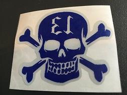 sticker autocollant retro reflechissant tete de mort