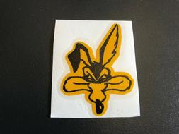 STICKER jaune et noir  REFLECHISSANT COYOTE  SKULL BIKER CAS