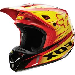 Cross Mx Casque - Rouge/jaune Enduro V&eacute;lo Vtt Bmx