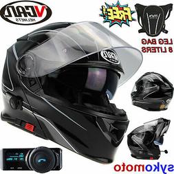 Bluetooth Casque Modulaire Blinc Casque Foudre Noir